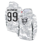 C.Bears #99 Gervon Dexter Sr. Player Arctic Camo Salute to Service Pullover Hoodies Limited Gdoa Stitched Jerseys