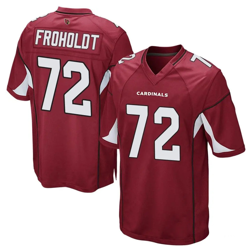 A.Cardinals #72 Hjalte Froholdt Player Cardinal Home Game Gdoa Stitched Jerseys