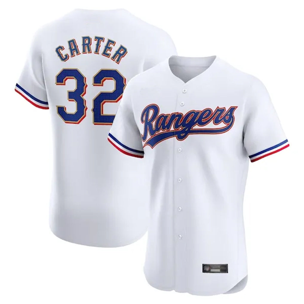T.Rangers #32 Evan Carter Player White Home Limited Elite Fdoa Stitched Jerseys