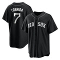B.Red Sox #7 Masataka Yoshida Player Black Home Game Gdoa Stitched Jerseys