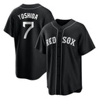 B.Red Sox #7 Masataka Yoshida Player Black Home Game Gdoa Stitched Jerseys