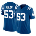 IN.Colts #53 CJ Allen Player Royal Limited Vapor F.U.S.E. Home Game Gdoa Stitched Jerseys