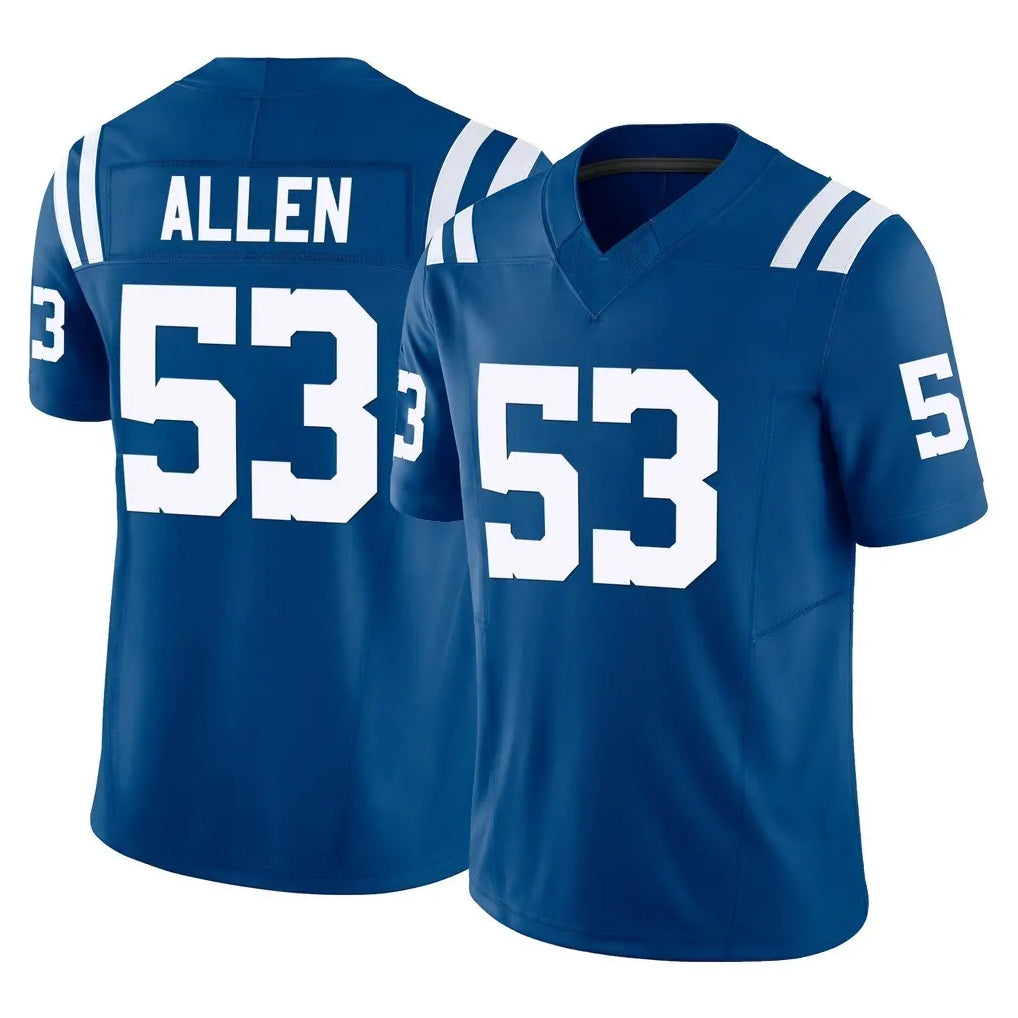 IN.Colts #53 CJ Allen Player Royal Limited Vapor F.U.S.E. Home Game Gdoa Stitched Jerseys