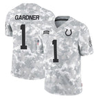 IN.Colts #1 Sauce Gardner Player Arctic Camo Salute To Service Limited Game Gdoa Stitched Jerseys