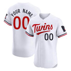Custom M.Twins White Limited Elite Home Game Any Name & Number Gdoa Stitched Jerseys