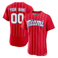 Custom M.Marlins Red City Connect Limited Elite Home Game Any Name & Number Gdoa Stitched Jerseys