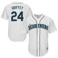 S.Mariners #24 Ken Griffey Jr Player White Cool Base Home Game Fdoa Stitched Jerseys