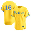 B.Red Sox #16 Jarren Duran Player Yellow Limited Home Game Gdoa Stitched Jerseys