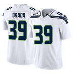 S.Seahawks #39 Ty Okada Player White Limited Vapor F.U.S.E. Home Game Gdoa Stitched Jerseys