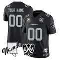 Custom LV.Raiders Black 65th Anniversary Vapor Limited Home Game Any Name & Numbers Gdoa Stitched Jerseys