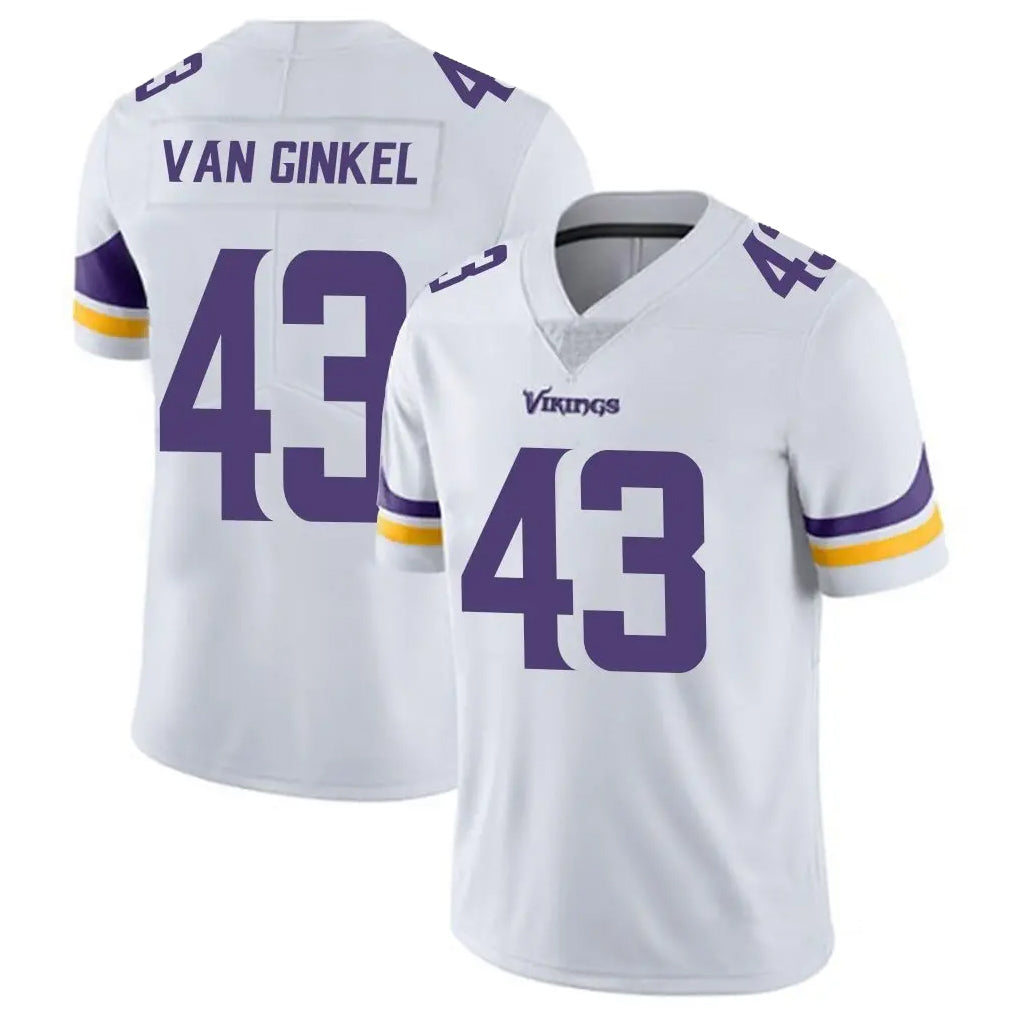 M.Vikings #43 Andrew Van Ginkel Player White Limited Vapor Untouchable Home Game Gdoa Stitched Jerseys