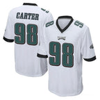 P.Eagles #98 Jalen Carter Player White Home Game Gdoa Stitched Jerseys
