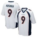 D.Broncos #9 Talanoa Hufanga Player White Game Gdoa Stitched Jerseys