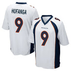 D.Broncos #9 Talanoa Hufanga Player White Game Gdoa Stitched Jerseys