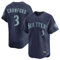 S.Mariners #3 J.P. Crawford Player Navy Home Limited Fdoa Stitched Jerseys