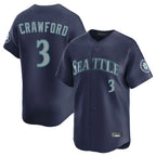 S.Mariners #3 J.P. Crawford Player Navy Home Limited Fdoa Stitched Jerseys
