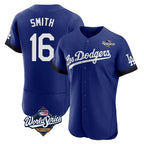 LA.Dodgers #16 Will Smith Player Royal World Series City Connect Elite Home Fdoa Stitched Jerseys