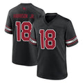 A.Cardinals #18 Marvin Harrison Jr. Player Black Alternate Game Gdoa Stitched Jerseys