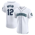 S.Mariners #12 Josh Naylor Player White Home Limited Elite Fdoa Stitched Jerseys