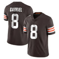 C.Browns #8 Dillon Gabriel Player Brown Color Vapor Untouchable Limited Home Game Gdoa Stitched Jerseys