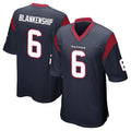 H.Texans #6 Reed Blankenship Player Navy Home Game Gdoa Stitched Jerseys
