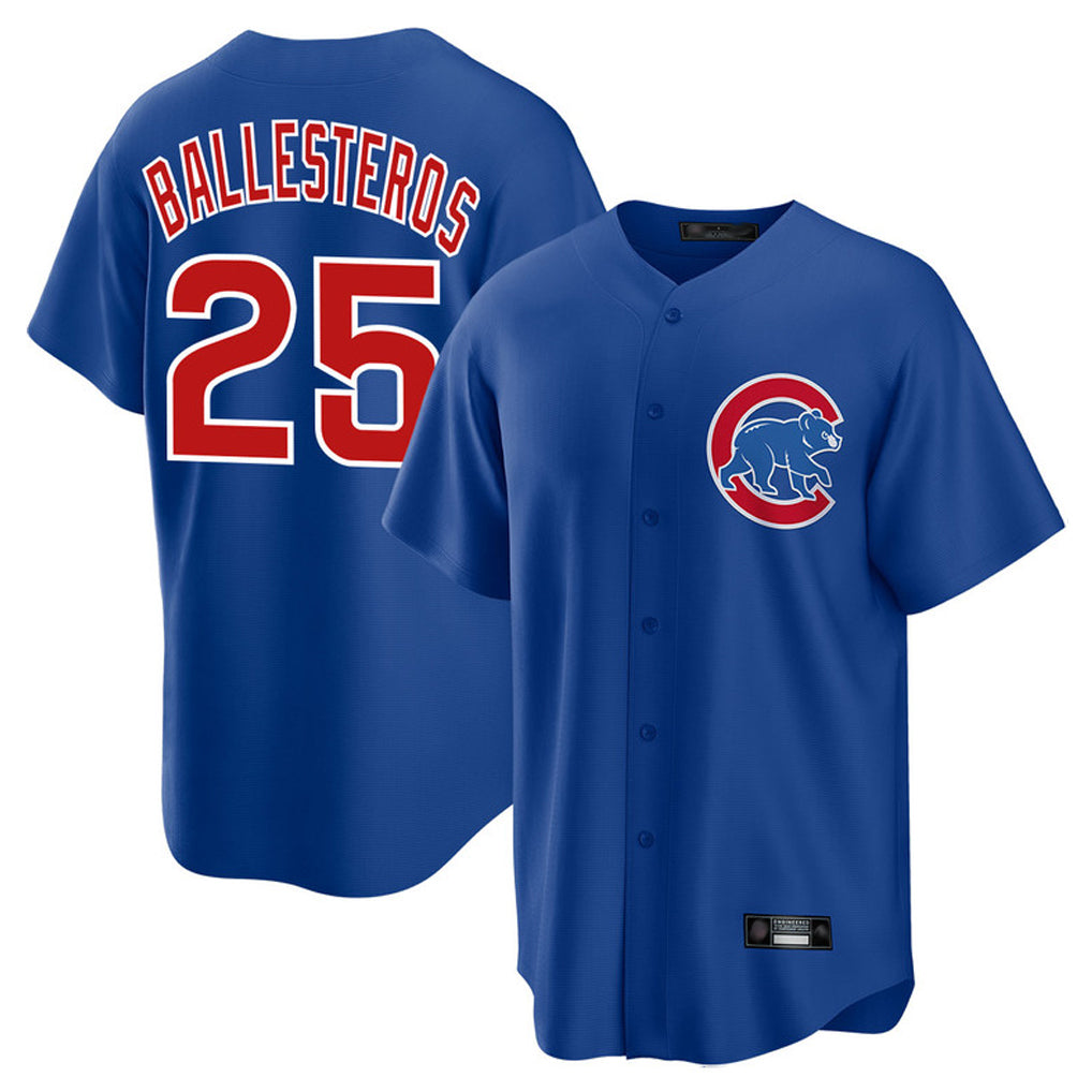 C.Cubs #25 Mois¨¦s Ballesteros Player Royal Home Game Gdoa Stitched Jerseys