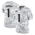 M.Vikings #1 Kyler Murray Player Arctic Camo Salute To Service Limited Game Gdoa Stitched Jerseys