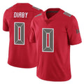 TB.Buccaneers #0 Yaya Diaby Player Red Limited Color Rush Home Game Gdoa Stitched Jerseys