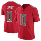 TB.Buccaneers #0 Yaya Diaby Player Red Limited Color Rush Home Game Gdoa Stitched Jerseys
