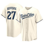 M.Twins #27 Ryan Jeffers Player Cream Game Limited Home Fdoa Stitched Jerseys