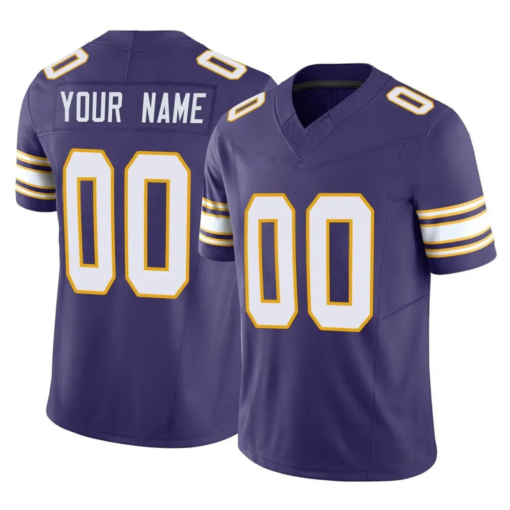 Custom M.Vikings Purple Limited Classic Vapor F.U.S.E. Home Game Any Name & Numbers Gdoa Stitched Jerseys