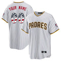Custom S.Diego Padres White USA 250 Fourth of July Limited Home Game Any Name & Number Gdoa Stitched Jerseys