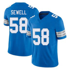 D.Lions #58 Penei Sewell Player Blue Limited Vapor F.U.S.E. Alternate Home Game Gdoa Stitched Jerseys