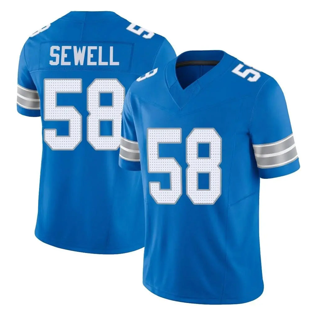 D.Lions #58 Penei Sewell Player Blue Limited Vapor F.U.S.E. Alternate Home Game Gdoa Stitched Jerseys