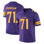 M.Vikings #71 Christian Darrisaw Player Purple Limited Color Rush Home Game Gdoa Stitched Jerseys