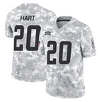 LA.Chargers #20 Cam Hart Player Arctic Camo Salute To Service Limited Game Gdoa Stitched Jerseys