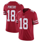 SF.49ers #18 Eddy Pineiro Player Red Limited Vapor Untouchable Home Game Gdoa Stitched Jerseys