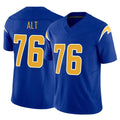LA.Chargers #76 Joe Alt Player Royal Limited Vapor F.U.S.E. Home Game Gdoa Stitched Jerseys