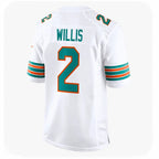 M.Dolphins #2 Malik Willis Player White Limited Home Game Gdoa Stitched Jerseys