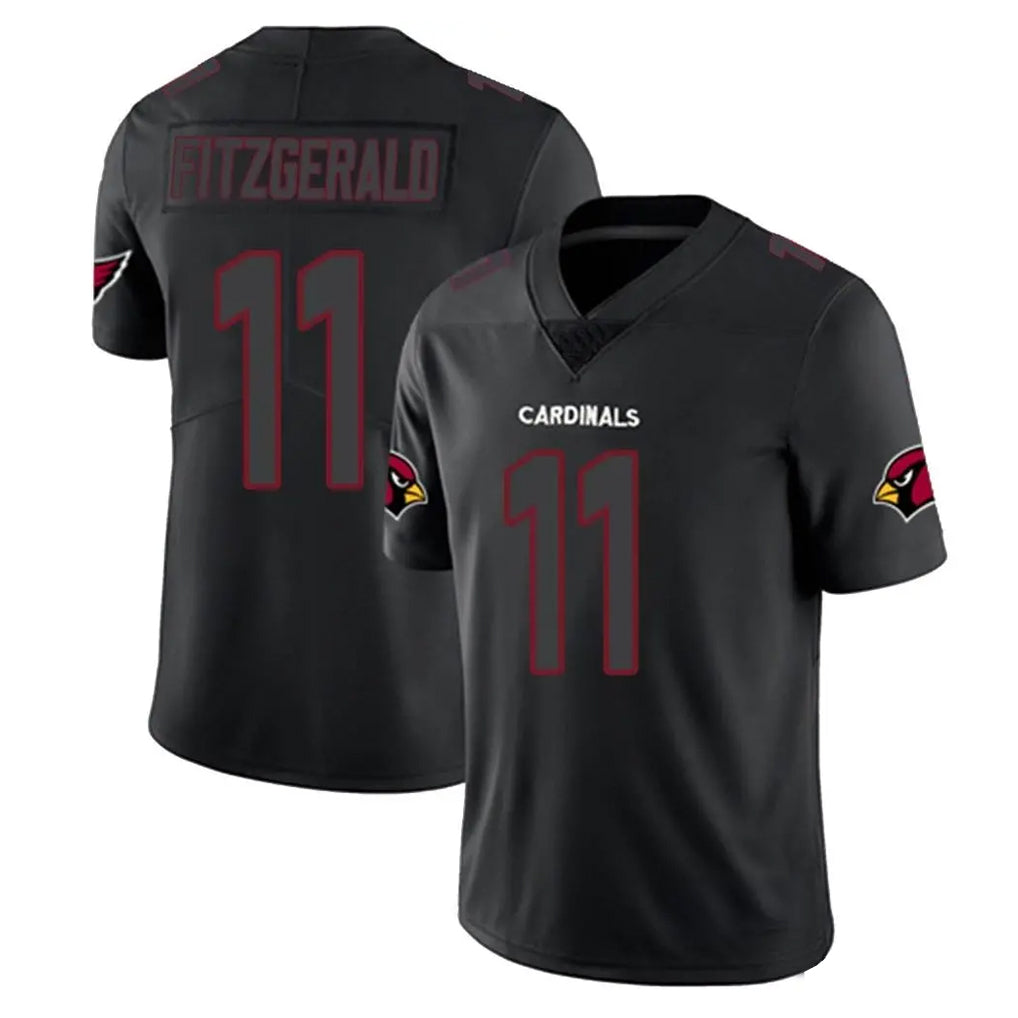 A.Cardinals #11 Larry Fitzgerald Player Black Impact Limited Home Game Gdoa Stitched Jerseys