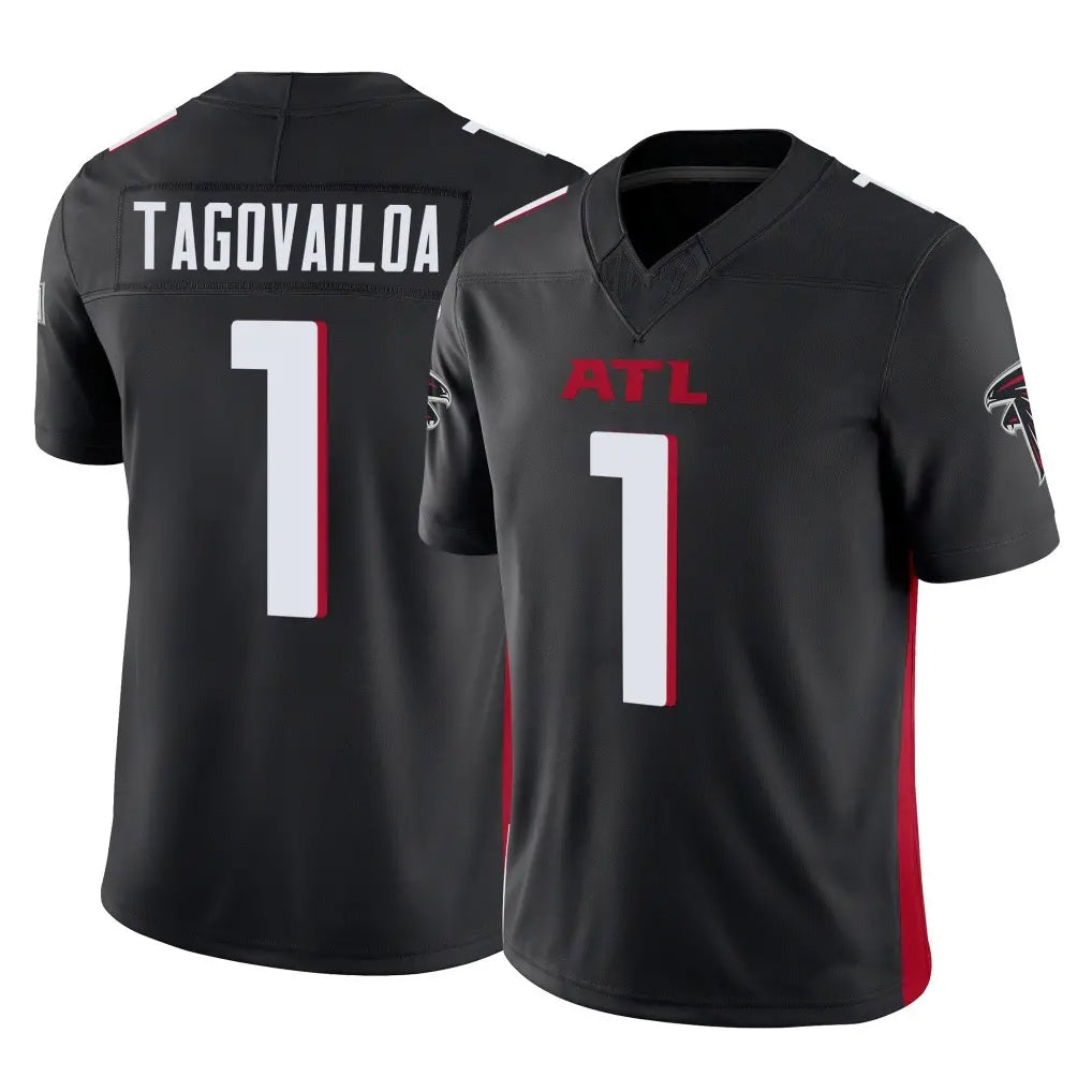 A.Falcons #1 Tua Tagovailoa Player Black Vapor F.U.S.E. Limited Home Game Gdoa Stitched Jerseys