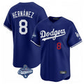 LA.Dodgers #8 Enrique Hern¨¢ndez Player Royal World Series Meet Limited Home Fdoa Stitched Jerseys