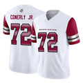 W.Commanders #72 Josh Conerly Jr. Player White Vapor F.U.S.E. Limited Home Game Gdoa Stitched Jerseys