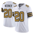 NO.Saints #20 Pete Werner Player White Limited Color Rush Home Game Gdoa Stitched Jerseys