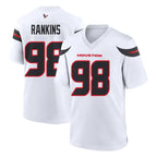 H.Texans #98 Sheldon Rankins Player White Home Game Gdoa Stitched Jerseys