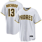 S.Diego Padres #13 Manny Machado Player White Home Limited Fdoa Stitched Jerseys