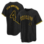 C.Cubs #4 Pete Crow-Armstrong Player Black Snake Skin City Game Gdoa Stitched Jerseys