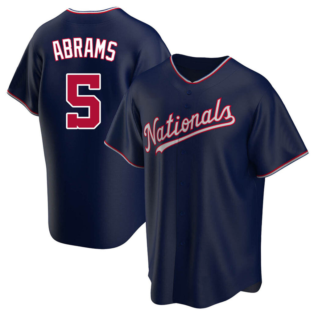 W.Nationals #5 CJ Abrams Player Navy Blue Replica Game Fdoa Stitched Jerseys