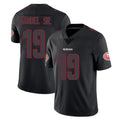 SF.49ers #19 Deebo Samuel Sr. Player Black Impact Limited Home Game Gdoa Stitched Jerseys