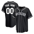 Custom C.Rockies Black Fashion Out Home Game Any Name & Number Gdoa Stitched Jerseys